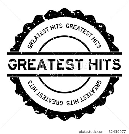 Grunge black greatest hits word round rubber seal stamp on white background Grunge black greatest hits word round rubber seal stamp on white background 82439977