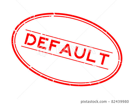 Grunge red default word oval rubber seal stamp on white background Grunge red default word oval rubber seal stamp on white background 82439980