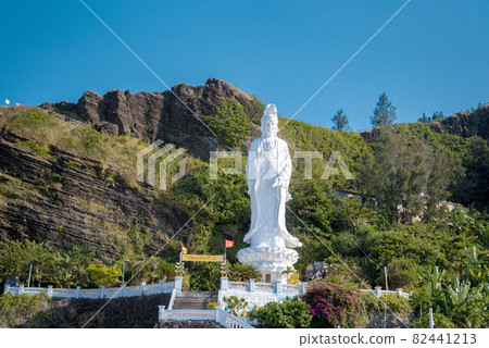 Duc pagoda with Yin statues on Ly Son Island, Quang Ngai Province, Vietnam 82441213