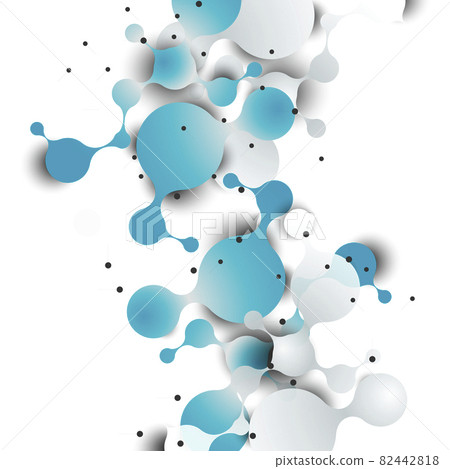 Atom chemistry shape science vector illustration. Abstract molecule design 82442818