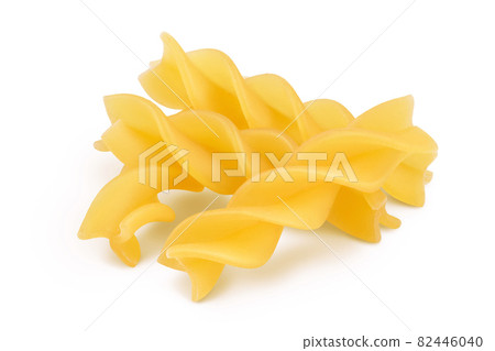 raw Fusilli pasta, isolated on white background with clipping path and full depth of field 82446040