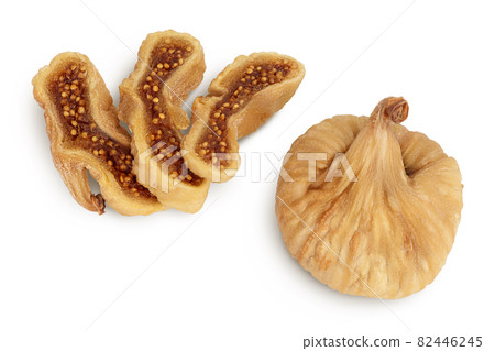 dried fig isolated on white background with clipping path and full depth of field 82446245