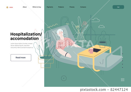 Hospitalization and accomodation - medical insurance web template Hospitalization and accomodation - medical insurance web template 82447124