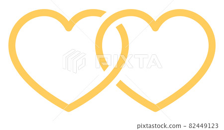 重疊的心（黃色） 82449123