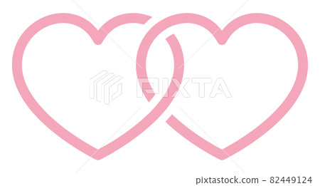 重疊的心(粉紅色) 重疊的心(粉紅色) 82449124