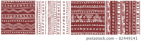 Set of doodle hand drawn seamless patterns... - Stock Illustration ...