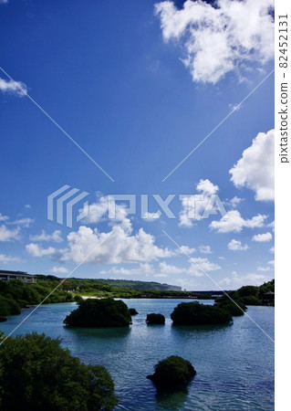 沖繩縣宮古島,海灣中的一個小島 沖繩縣宮古島,海灣中的一個小島 82452131