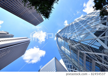 Shinjuku High-rise Building Street on a sunny day 82454537