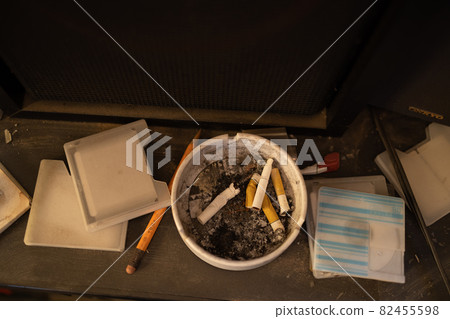 Smoke of cigarettes remaining in the ashtray Smoke of cigarettes remaining in the ashtray 82455598