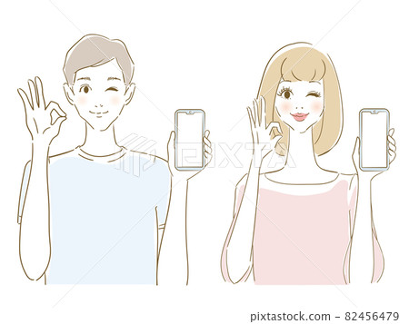 使用智能手機的男人和女人 使用智能手機的男人和女人 82456479