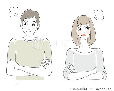 Men and women in their thirties fighting Men and women in their thirties fighting 82456937