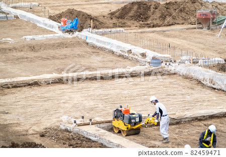 Hand roller compaction soil foundation Hand roller compaction soil foundation 82459471
