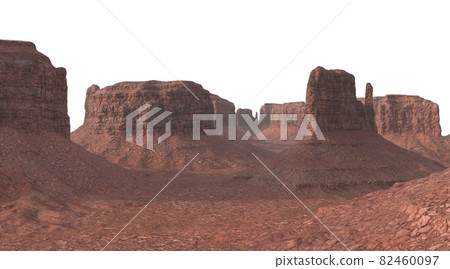 Canyon 3d illustration isolated on white background 82460097