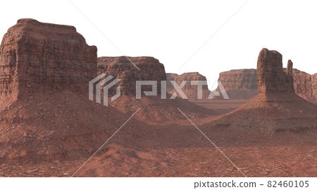 Canyon 3d illustration isolated on white background 82460105