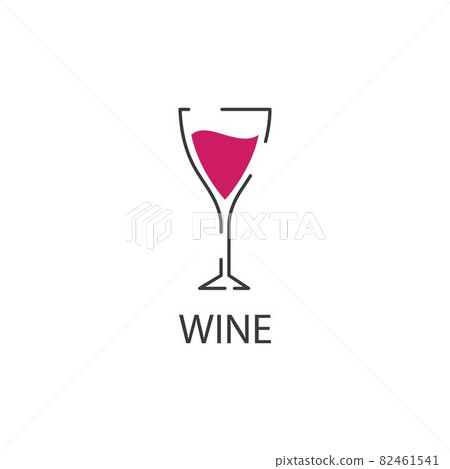 Glass Wine - Stock Illustration [82461541] - PIXTA