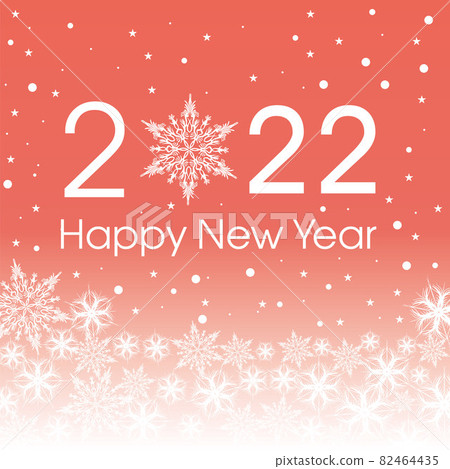 2022 Happy New Year card template. Design patern snowflakes white and pink color. Vector illustration. 2022 Happy New Year card template. Design patern snowflakes white and pink color. Vector illustration. 82464435
