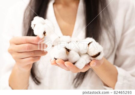 Cotton cotton ball at hand Cotton cotton ball at hand 82465293