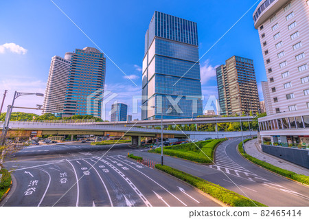 東京都市風景看法在日本赤坂見附陸上視圖 東京都市風景看法在日本赤坂見附陸上視圖 82465414