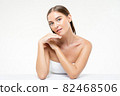 Gorgeous beautiful Caucasian woman with  glowing face skin for beauty and skin care concepts 82468506