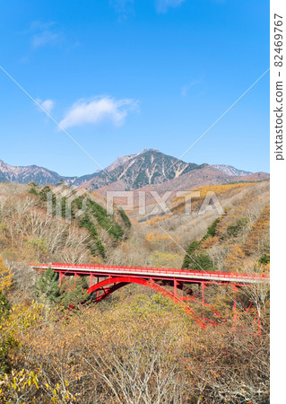 Akadake seen from Higashizawa Ohashi Observatory << Hokuto City >> 82469767