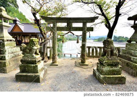 Yamada Weir Water Shrine Chikugo River World Heritage Irrigation Structure Heritage Slope Weir Bed Type Ishibari Weir Asakura City, Fukuoka Prefecture Yamada Weir Water Shrine Chikugo River World Heritage Irrigation Structure Heritage Slope Weir Bed Type Ishibari Weir Asakura City, Fukuoka Prefecture 82469875