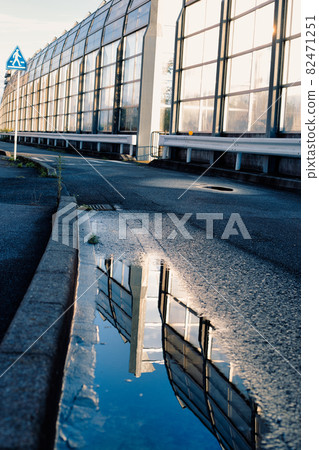Puddle road landscape 82471251