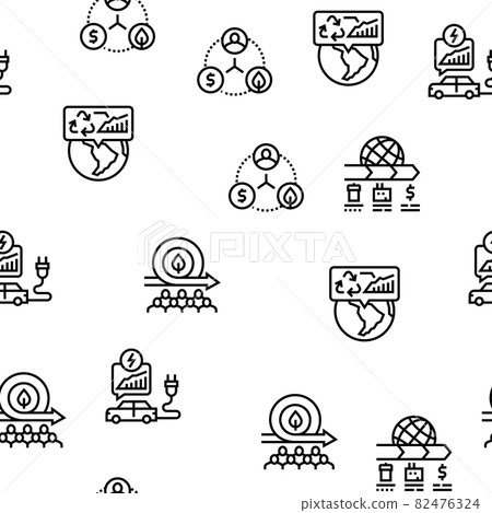 Green Economy Industry Vector Seamless Pattern Green Economy Industry Vector Seamless Pattern 82476324