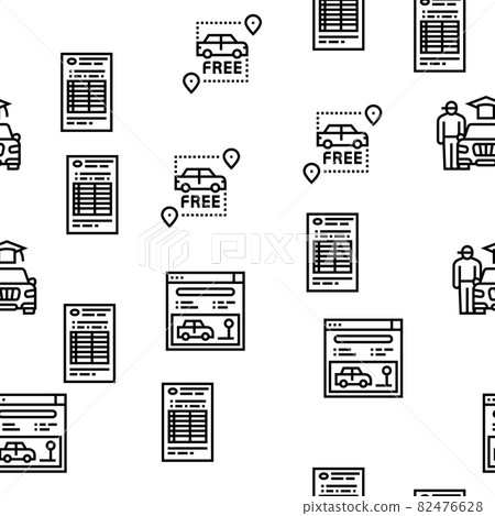 Driving School Lesson Vector Seamless Pattern Driving School Lesson Vector Seamless Pattern 82476628