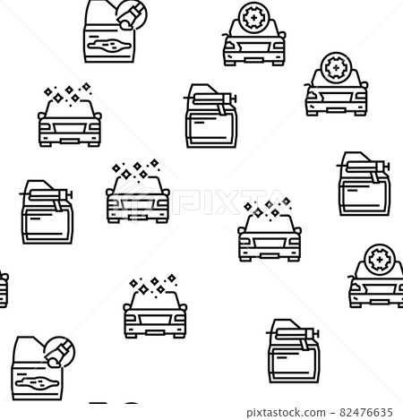 Car Painting Service Vector Seamless Pattern 82476635