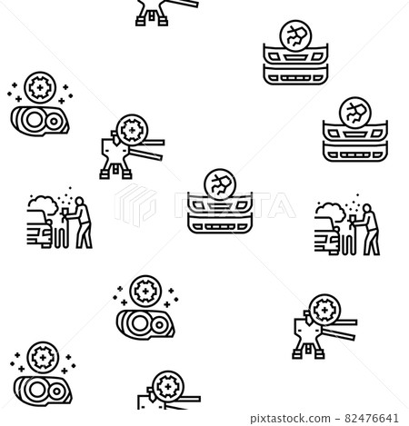 Car Painting Service Vector Seamless Pattern 82476641