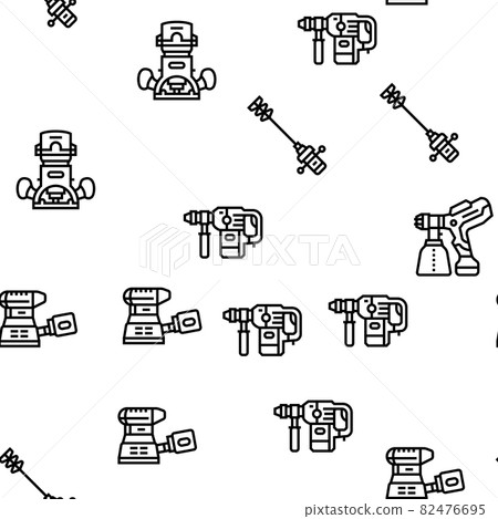 Tools For Building And Repair Vector Seamless Pattern 82476695