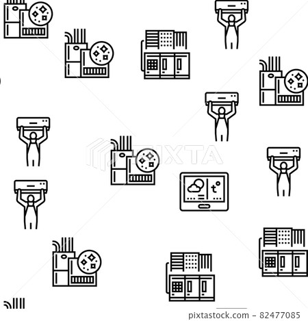 Conditioning System Electronics Vector Seamless... - Stock Illustration ...