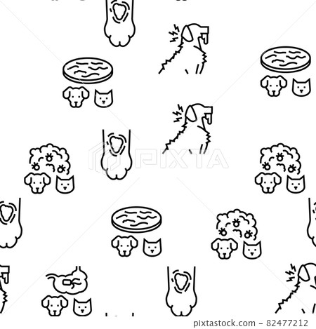 Pet Disease Ill Health Problem Vector Seamless Pattern Pet Disease Ill Health Problem Vector Seamless Pattern 82477212