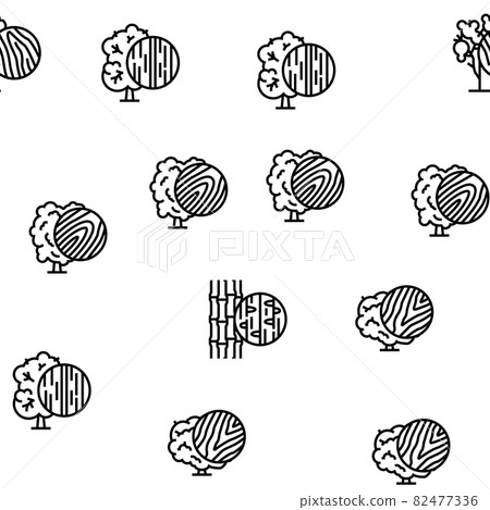Wood Land Growth Natural Tree Icons Set Vector 82477336