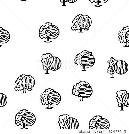 Wood Land Growth Natural Tree Icons Set Vector Wood Land Growth Natural Tree Icons Set Vector 82477345