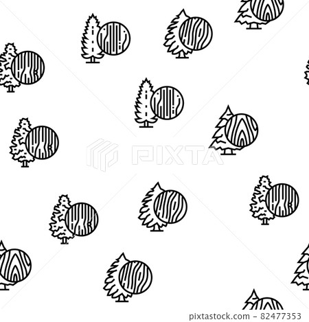 Wood Land Growth Natural Tree Icons Set Vector 82477353