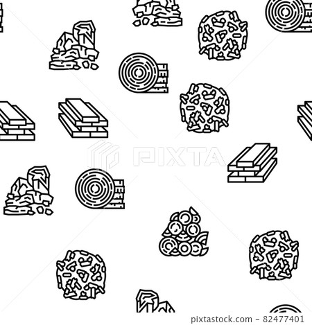 Timber Wood Industrial Production Vector Seamless Pattern Timber Wood Industrial Production Vector Seamless Pattern 82477401