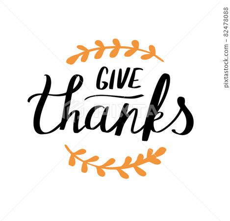 Hand drawn Happy Thanksgiving typography. Calligraphy lettering Hand drawn Happy Thanksgiving typography. Calligraphy lettering 82478088