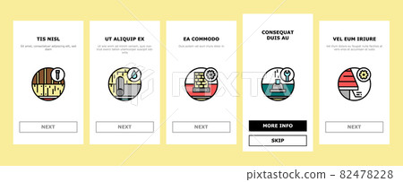 Roof Replacement Job Onboarding Icons Set Vector Roof Replacement Job Onboarding Icons Set Vector 82478228