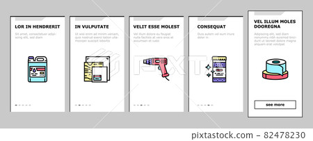 Resin Art Creation Onboarding Icons Set Vector Resin Art Creation Onboarding Icons Set Vector 82478230