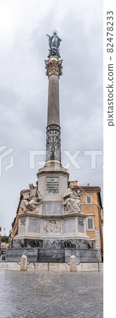 Column of the Immaculate Conception with Virgin Mary statue, Piazza Mignanelli, Rome, Italy 82478233