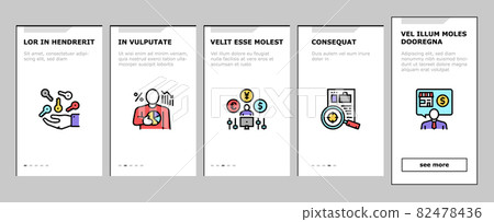 Business Motivation Onboarding Icons Set Vector 82478436