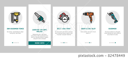 Tools For Building And Repair Onboarding Icons Set Vector 82478449