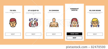 Endocrinology Medical Disease Onboarding Icons Set Vector 82478500
