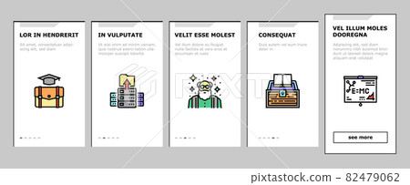 Knowledge And Mind Intelligence Onboarding Icons Set Vector 82479062
