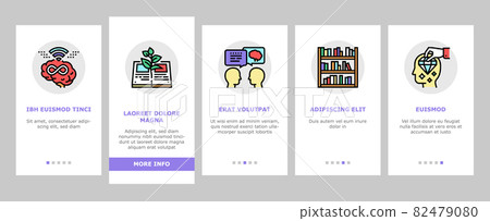 Knowledge And Mind Intelligence Onboarding Icons Set Vector 82479080