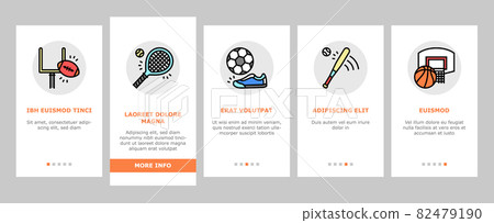 Sport Active Competitive Game Onboarding Icons Set Vector Sport Active Competitive Game Onboarding Icons Set Vector 82479190