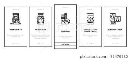 Gas Station Refueling Equipment Onboarding Icons Set Vector Gas Station Refueling Equipment Onboarding Icons Set Vector 82479380