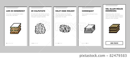 Timber Wood Industrial Production Onboarding Icons Set Vector Timber Wood Industrial Production Onboarding Icons Set Vector 82479383