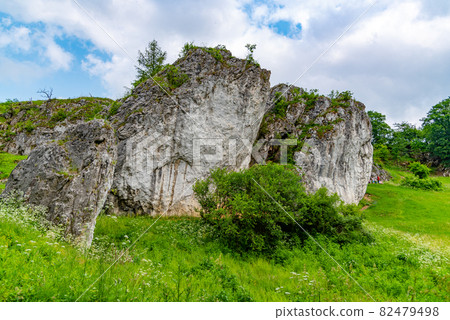 Kolibky - limestone rock formation in Rudice Sink, Czech: Rudicke propadani, Moravian Karst, Czech Republic Kolibky - limestone rock formation in Rudice Sink, Czech: Rudicke propadani, Moravian Karst, Czech Republic 82479498